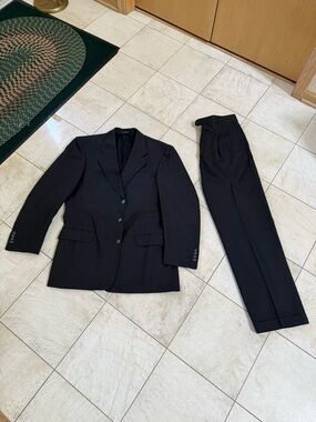 Palio Uomo Black Suit – Size 42R, Vintage, Dry-Cleaned